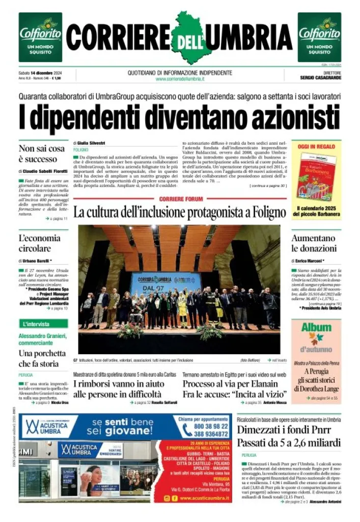 Prima-pagina-corriere umbria-del-2024-12-14